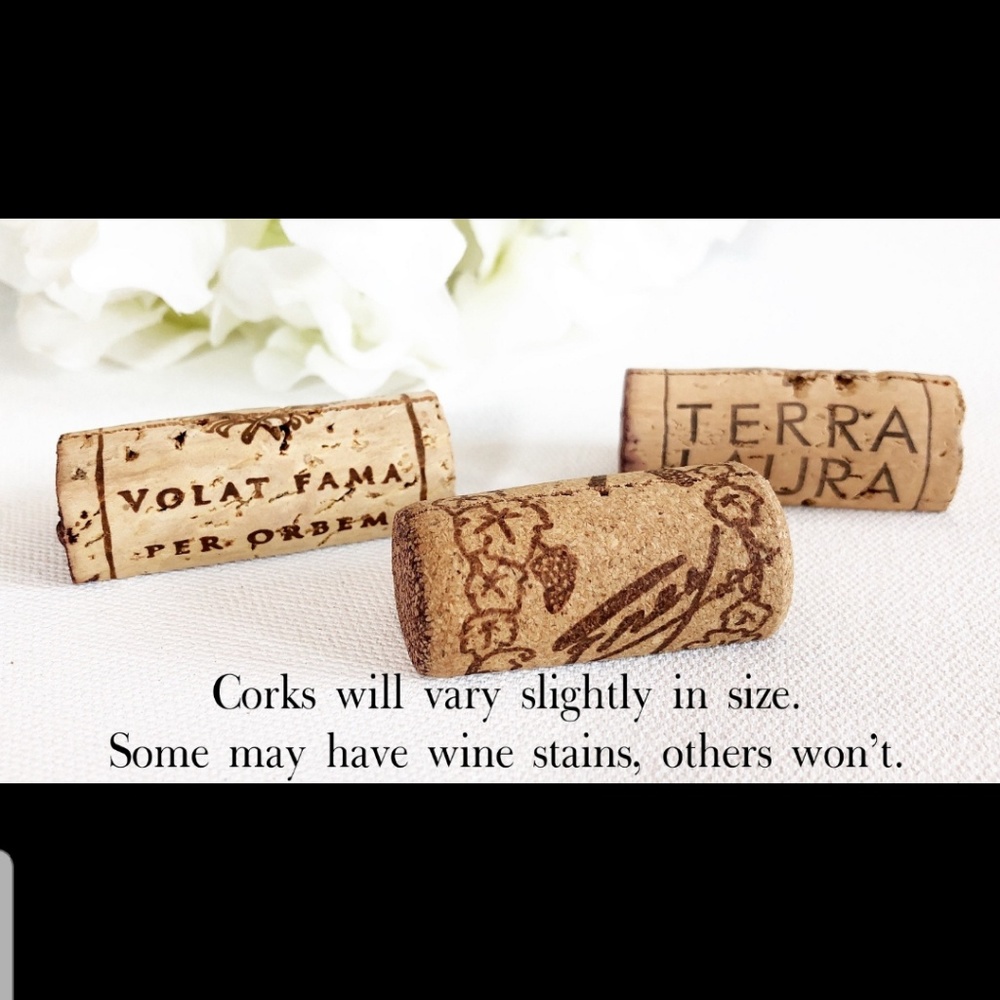 Cork placement card holder
